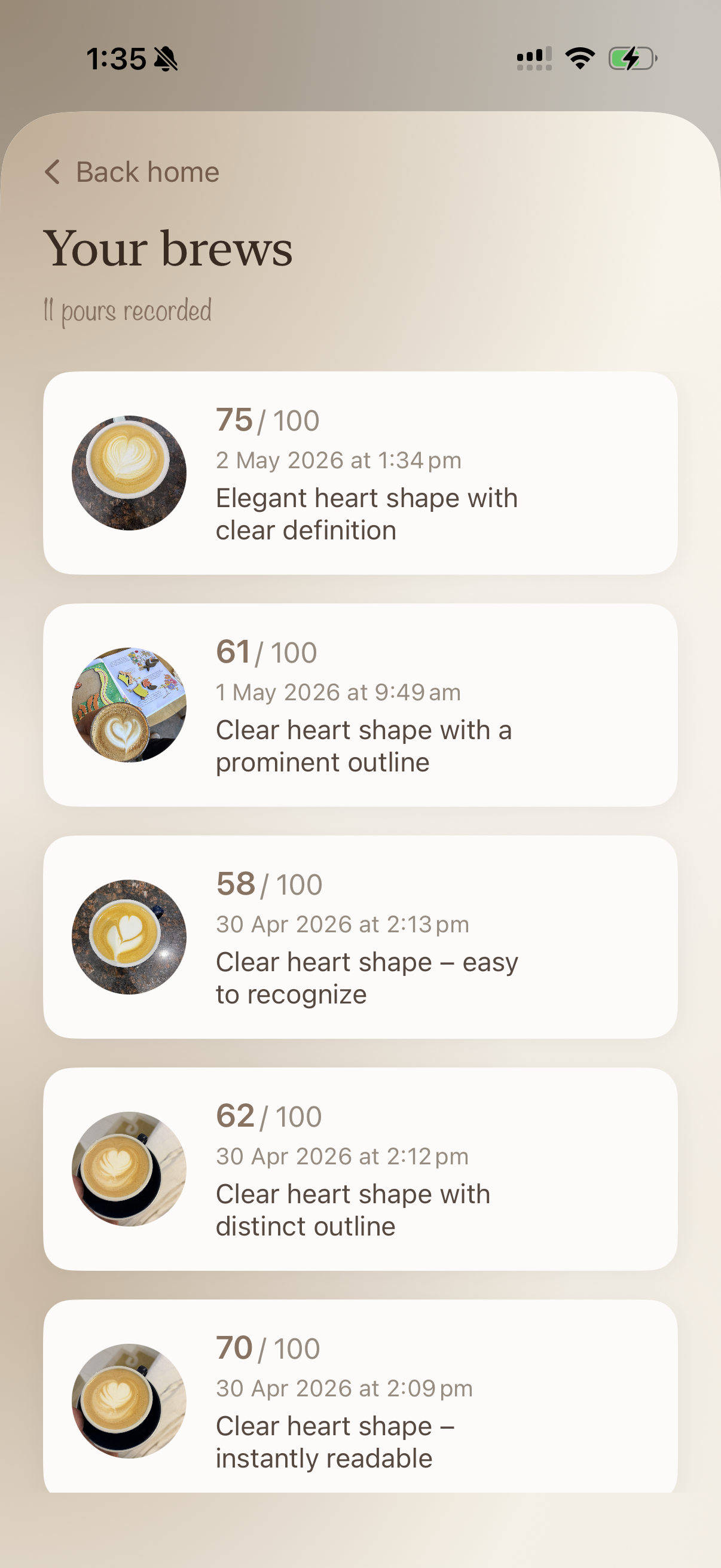 Morning Pour — Your Brews journal